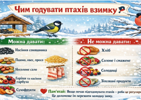 1. на сайт банер птахи зима